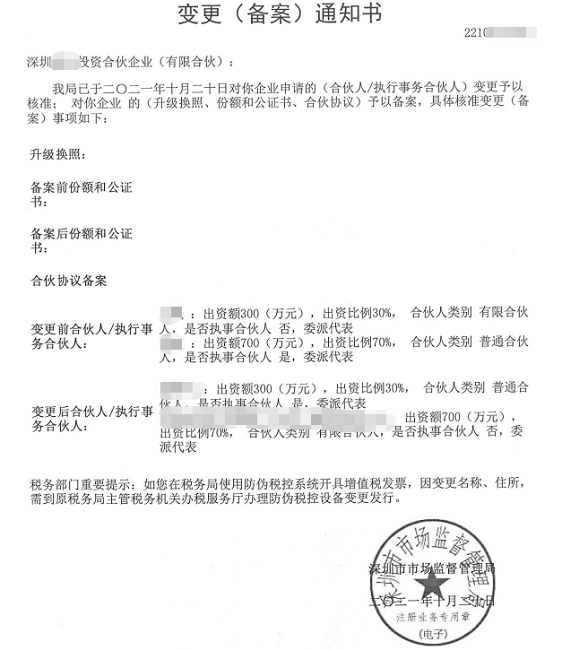 深圳前海區某投資合伙企業（有限合伙）